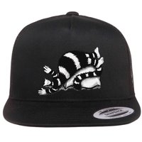 Threadless Boriana Weird Cat Sleeping On Fat Pillow .Png Flat Bill Trucker Hat