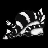 Threadless Boriana Weird Cat Sleeping On Fat Pillow .Png Poster