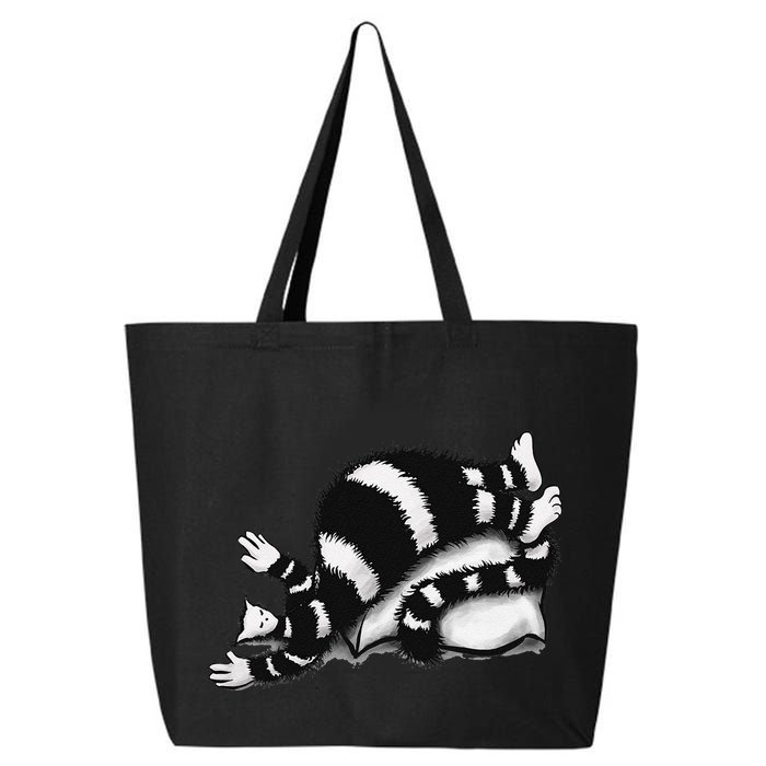 Threadless Boriana Weird Cat Sleeping On Fat Pillow .Png 25L Jumbo Tote