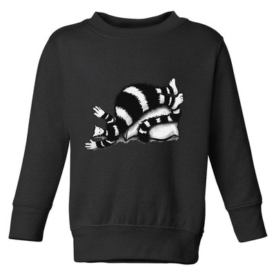 Threadless Boriana Weird Cat Sleeping On Fat Pillow .Png Toddler Sweatshirt