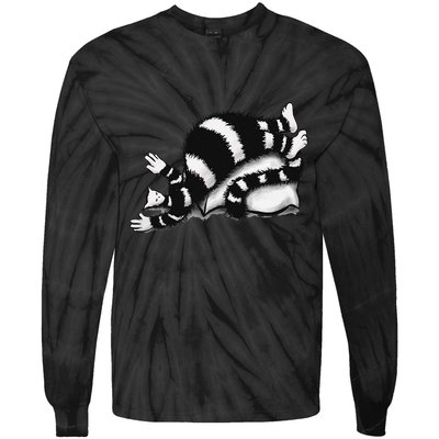 Threadless Boriana Weird Cat Sleeping On Fat Pillow .Png Tie-Dye Long Sleeve Shirt