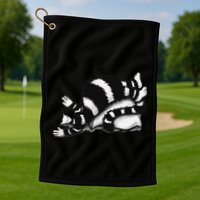 Threadless Boriana Weird Cat Sleeping On Fat Pillow .Png Golf Towel