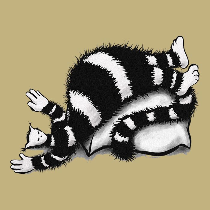 Threadless Boriana Weird Cat Sleeping On Fat Pillow .Png Cooling Performance Crew T-Shirt