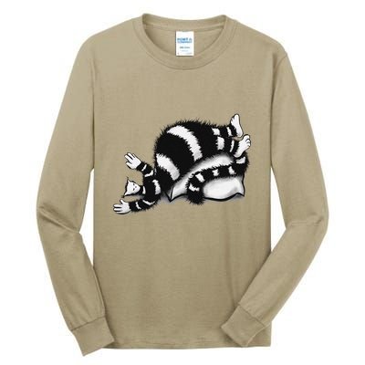 Threadless Boriana Weird Cat Sleeping On Fat Pillow .Png Tall Long Sleeve T-Shirt