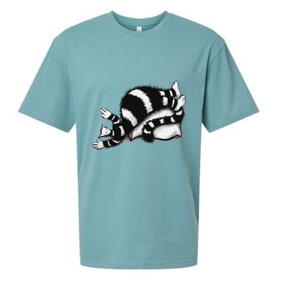 Threadless Boriana Weird Cat Sleeping On Fat Pillow .Png Sueded Cloud Jersey T-Shirt