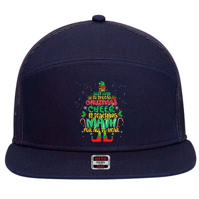 The Best Way To Spread Christmas Cheer Is Teaching Math 7 Panel Mesh Trucker Snapback Hat