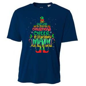 The Best Way To Spread Christmas Cheer Is Teaching Math Cooling Performance Crew T-Shirt