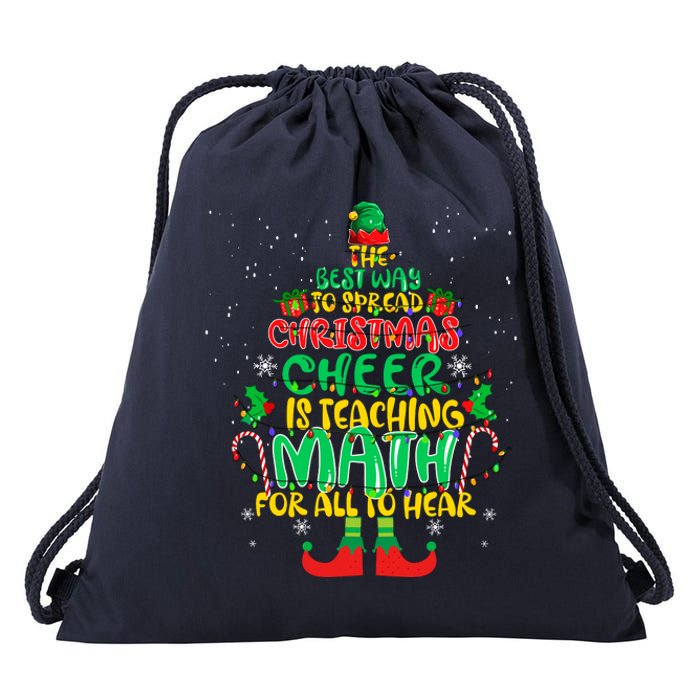 The Best Way To Spread Christmas Cheer Is Teaching Math Drawstring Bag