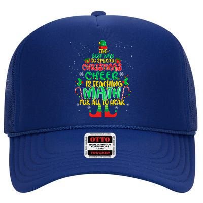 The Best Way To Spread Christmas Cheer Is Teaching Math High Crown Mesh Back Trucker Hat