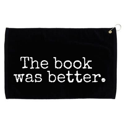 The Book Was Better Typewriter Style Book Lover Gift Grommeted Golf Towel