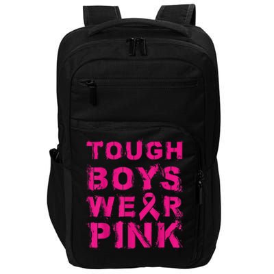 Tough Boy Wear Pink Cool Pink Breast Cancer Awareness Kid Impact Tech Backpack