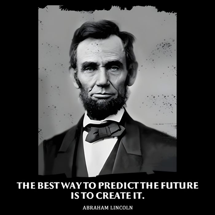 The Best Way To Predict The Future Is To Create It Abraham Lincoln V-Neck T-Shirt