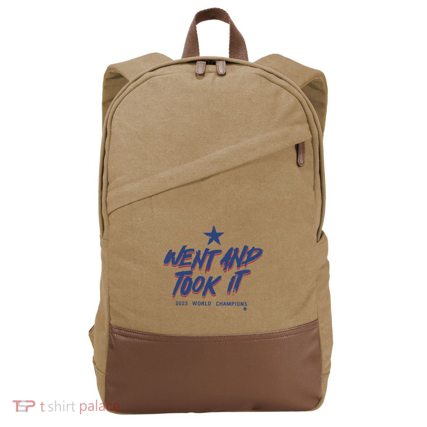 Texas Baseball Went And Took It Cotton Canvas Backpack