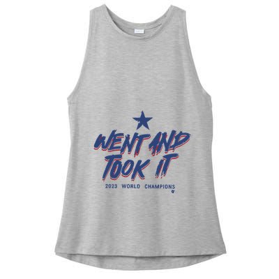 Texas Baseball Went And Took It Ladies PosiCharge Tri-Blend Wicking Tank