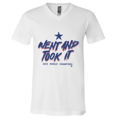 Texas Baseball Went And Took It V-Neck T-Shirt