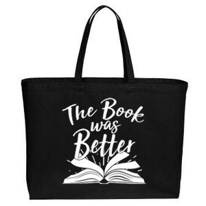 The Book Was Better Reading Fan Book Lover Cotton Canvas Jumbo Tote