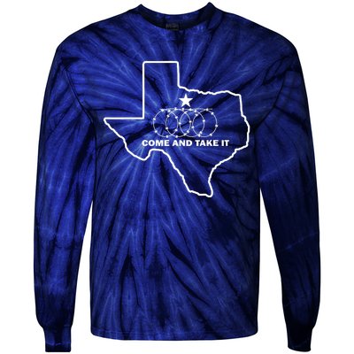 Texas Barbed Wire Come And Take It Tie-Dye Long Sleeve Shirt