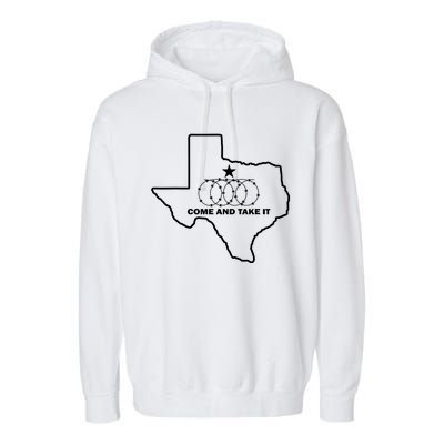 Texas Barbed Wire Come And Take It Garment-Dyed Fleece Hoodie