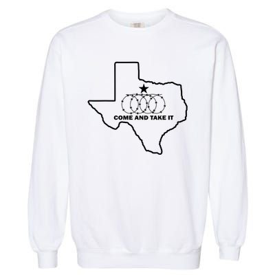 Texas Barbed Wire Come And Take It Garment-Dyed Sweatshirt