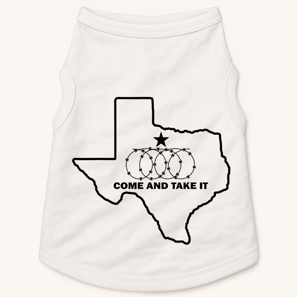Texas Barbed Wire Come And Take It Doggie Tank