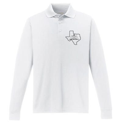 Texas Barbed Wire Come And Take It Performance Long Sleeve Polo