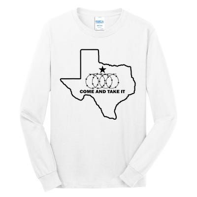 Texas Barbed Wire Come And Take It Tall Long Sleeve T-Shirt