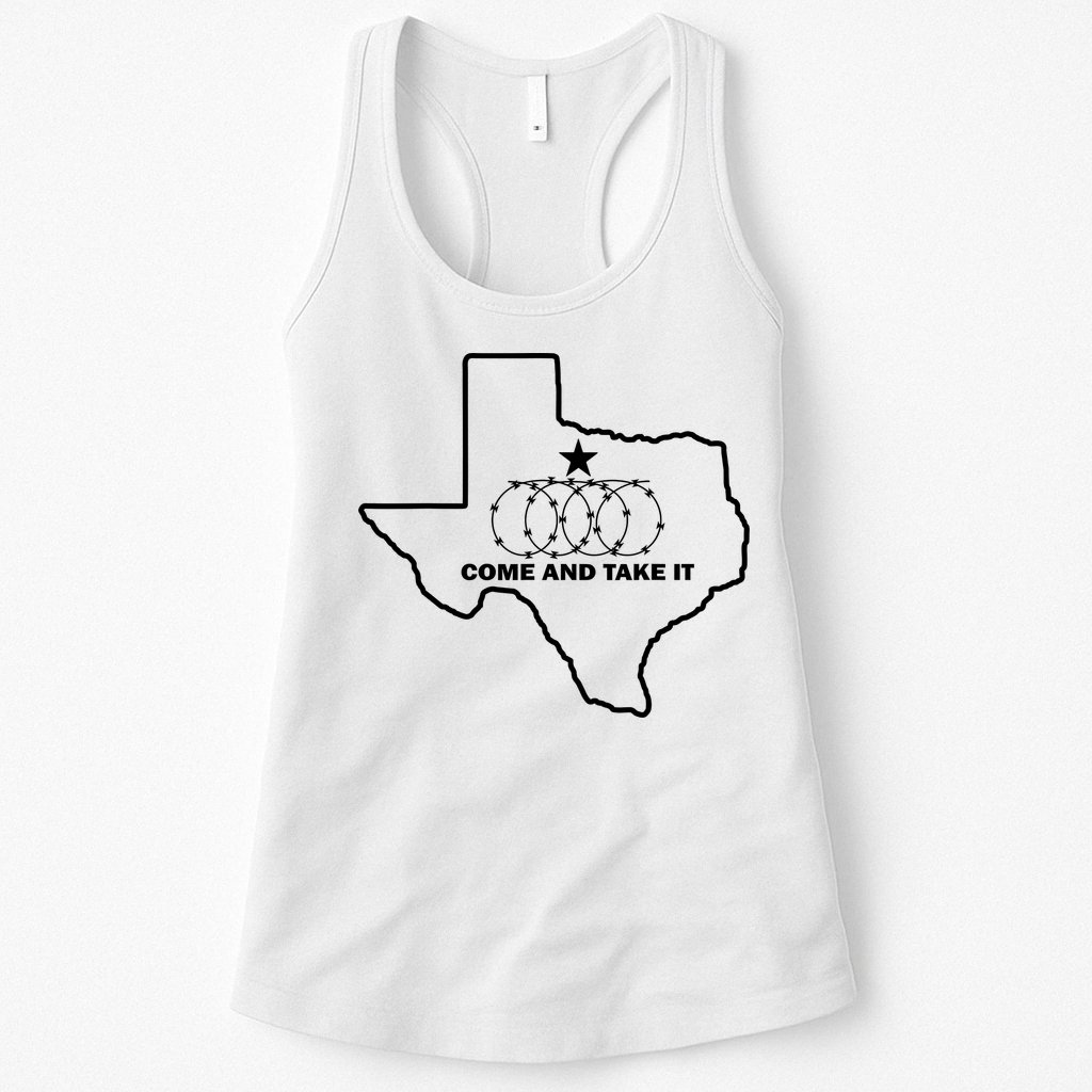 Texas Barbed Wire Come And Take It Womens Tank Top