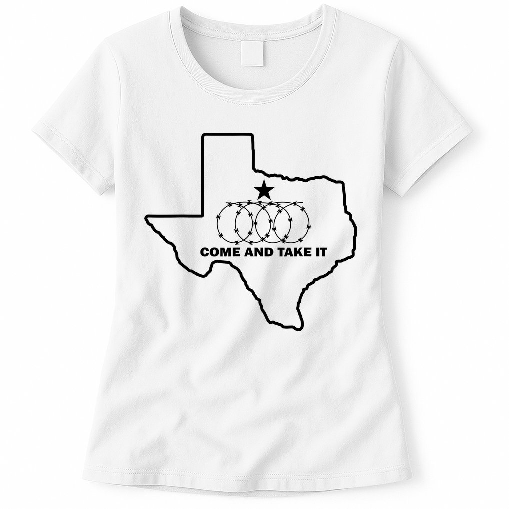 Texas Barbed Wire Come And Take It Womens T-Shirt