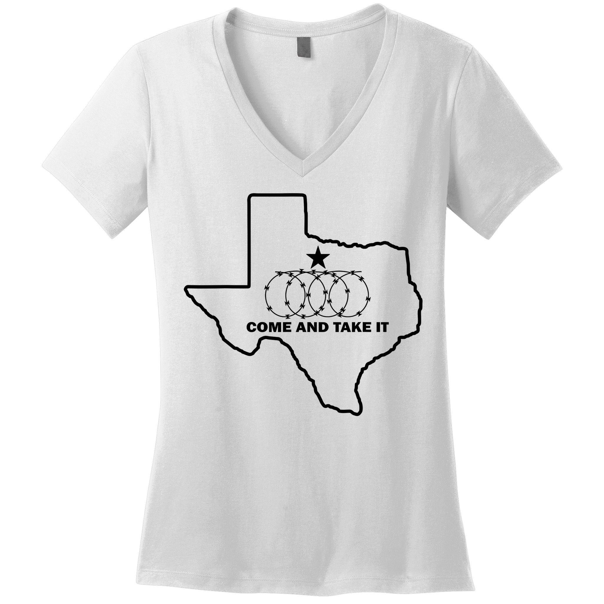 Texas Barbed Wire Come And Take It Women's V-Neck T-Shirt