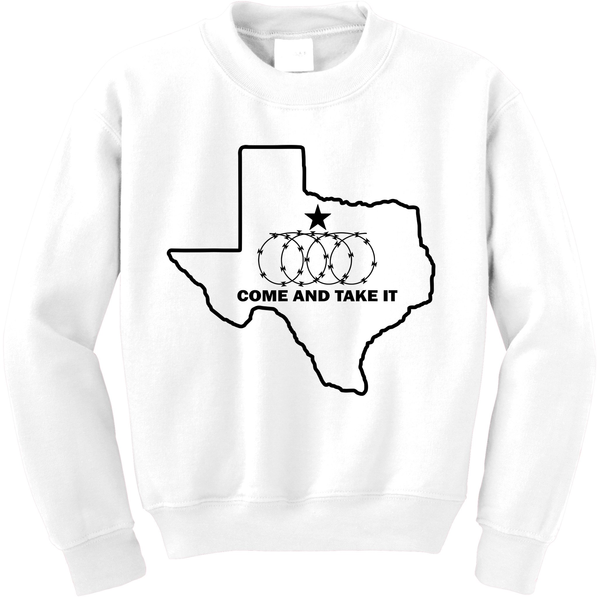 Texas Barbed Wire Come And Take It Kids Sweatshirt