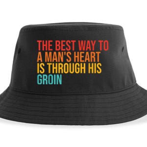 The Best Way To A ManS Heart Is Through His Groin Sustainable Bucket Hat