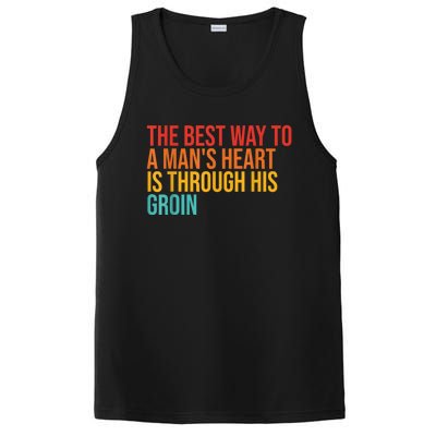 The Best Way To A ManS Heart Is Through His Groin PosiCharge Competitor Tank