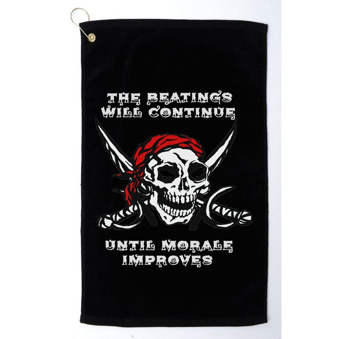 The Beatings Will Continue Until Morale Improves Golf Towel