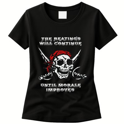 The Beatings Will Continue Until Morale Improves Womens T-Shirt