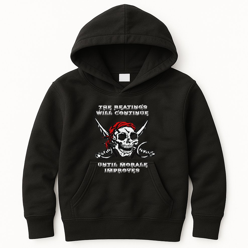 The Beatings Will Continue Until Morale Improves Kids Hoodie