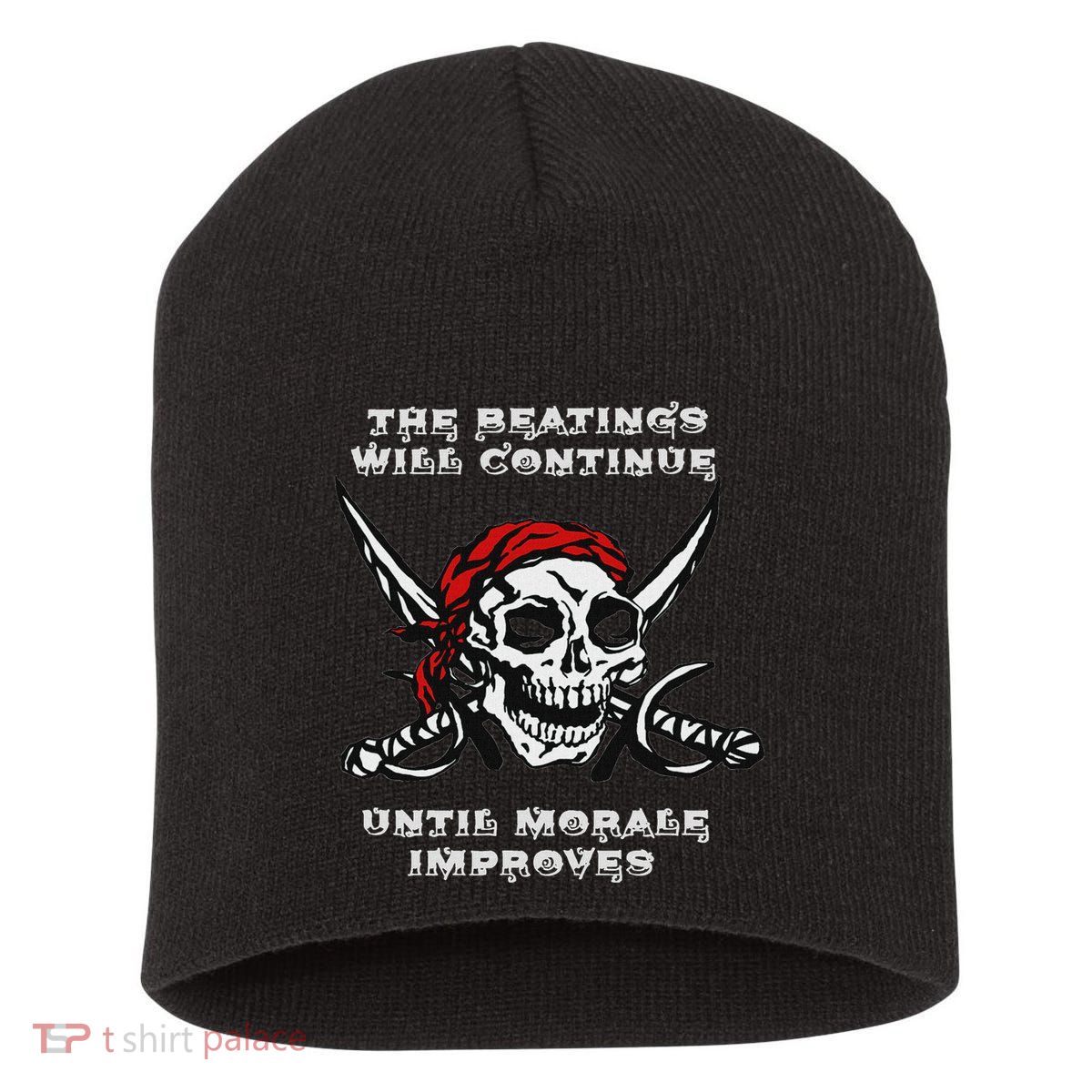 The Beatings Will Continue Until Morale Improves Short Acrylic Beanie