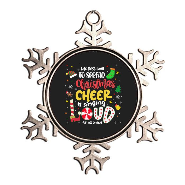 The Best Way To Spread Christmas Cheer Is Singing Loud Xmas Metallic Star Ornament