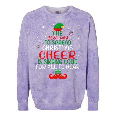 The Best Way To Spread Christmas Cheer Gift Elf Party Gift Colorblast Crewneck Sweatshirt