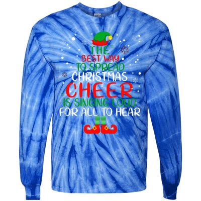 The Best Way To Spread Christmas Cheer Gift Elf Party Gift Tie-Dye Long Sleeve Shirt