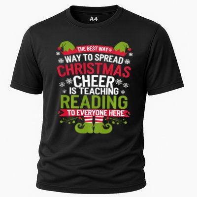 The Best Way To Spread Christmas Cheer Is Teaching Reading Cooling Performance Crew T-Shirt