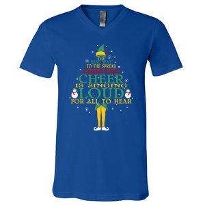 The Best Way To Spread Christmas Cheer Is Singing Loud Elf Cool Gift V-Neck T-Shirt