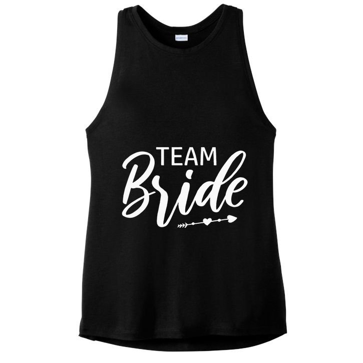 Team Bride Wedding Party Ladies PosiCharge Tri-Blend Wicking Tank