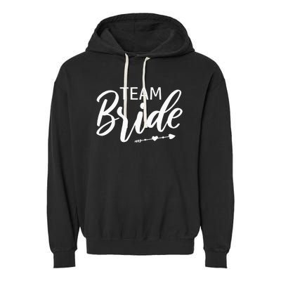 Team Bride WeddingParty Garment-Dyed Fleece Hoodie