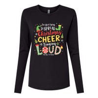 The Best Way To Spread Christmas Cheer Is Singing Loud Xmas Womens Cotton Relaxed Long Sleeve T-Shirt