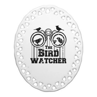 The Bird Watcher Ceramic Oval Ornament