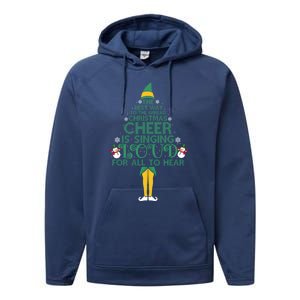 The Best Way To Spread Christmas Cheer Singing Loud Elf Xmas Cute Gift Performance Fleece Hoodie