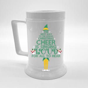 The Best Way To Spread Christmas Cheer Singing Loud Elf Xmas Cute Gift Beer Stein