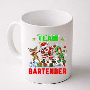 Team Bartender Xmas Dabbing Reindeer Santa Sunglasses Cool Gift Coffee Mug