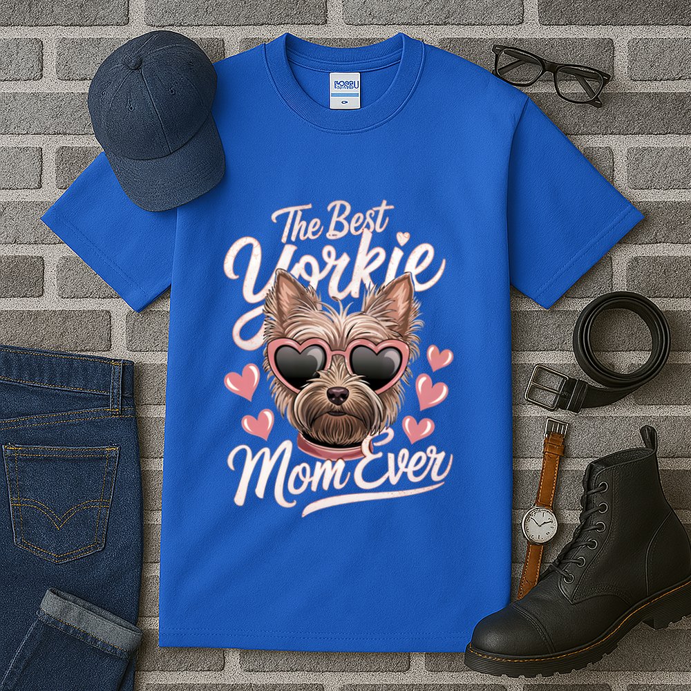 The Best Yorkie Mom Ever Yorkshire Terrier Dog Lovers Gift Tall T-Shirt