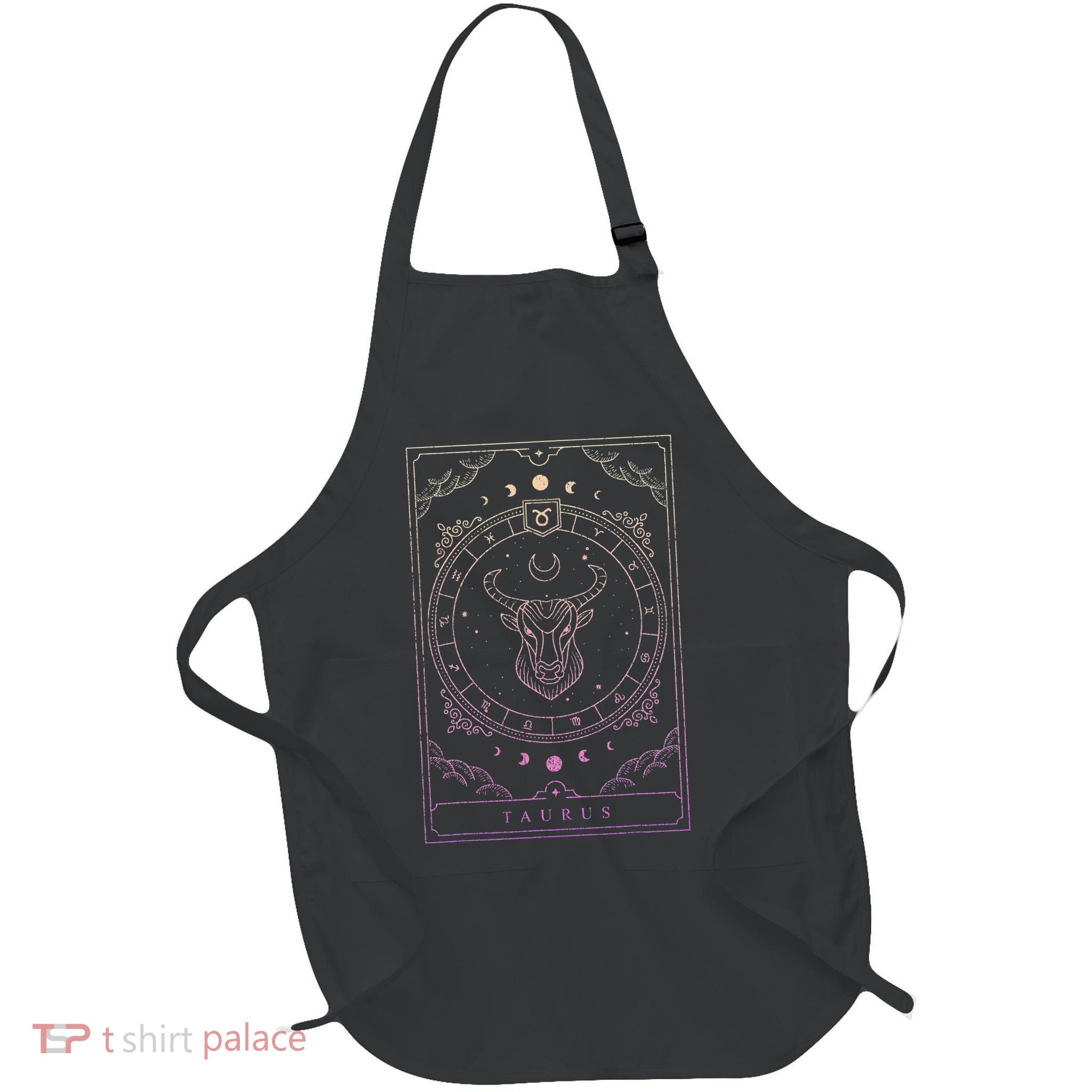 Taurus Birthday Zodiac Sign Astrology Taurus Full-Length Apron With Pockets